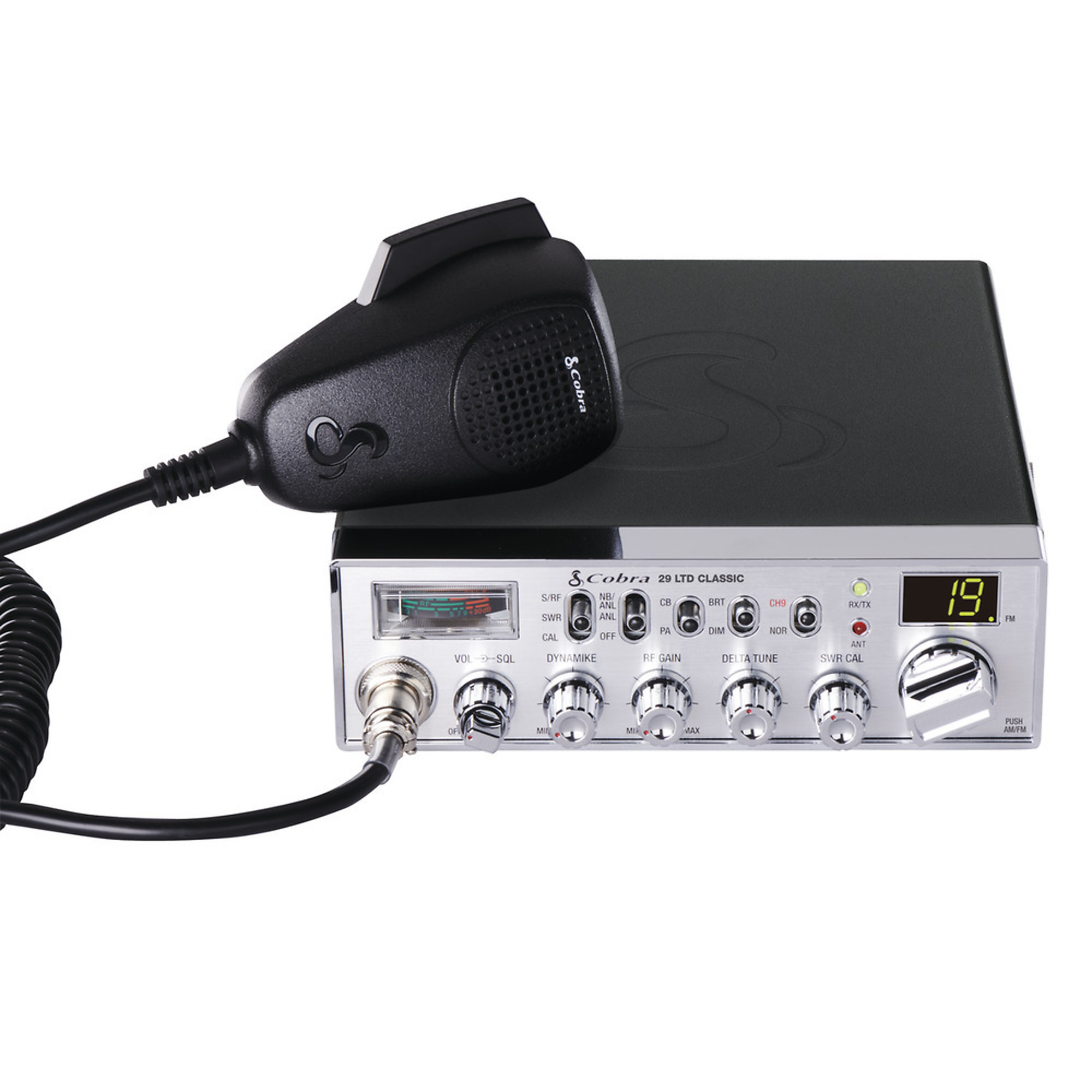 Cobra, 29 LTD W/NEW FRONT CONNECT MIC AM/FM, Channels (qty.) 40, Model# CCBP29LT01